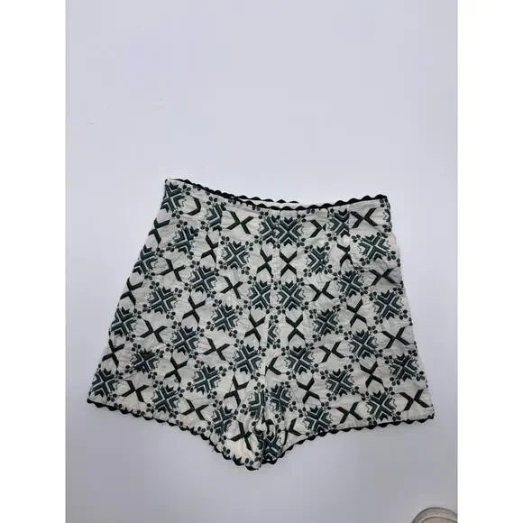 Zara Shorts Embroidered High Waisted Boho XS - Picture 5 of 10
